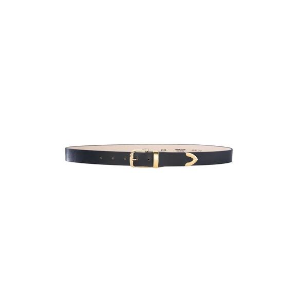 Aureum NWB #7 Black & Gold Leather Belt Size XS/S - Picture 2 of 5